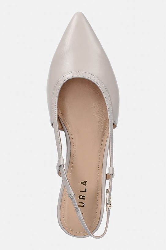 Furla baleriny skórzane Punta szary YL49PUN.BX4513.CRY00