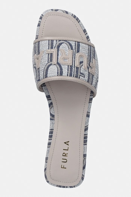 Furla klapki na płaskim obcasie damskie Brezza szary YL55BRE.BX4556.5061S