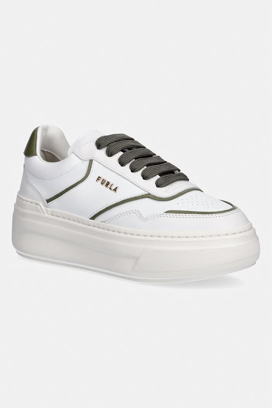 Furla Nuage sneakersy damskie skórzane zielony YK73NUA.BX4470.4712S