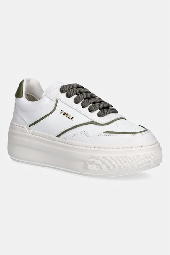 Furla Nuage sneakersy damskie skórzane zielony YK73NUA.BX4470.4712S