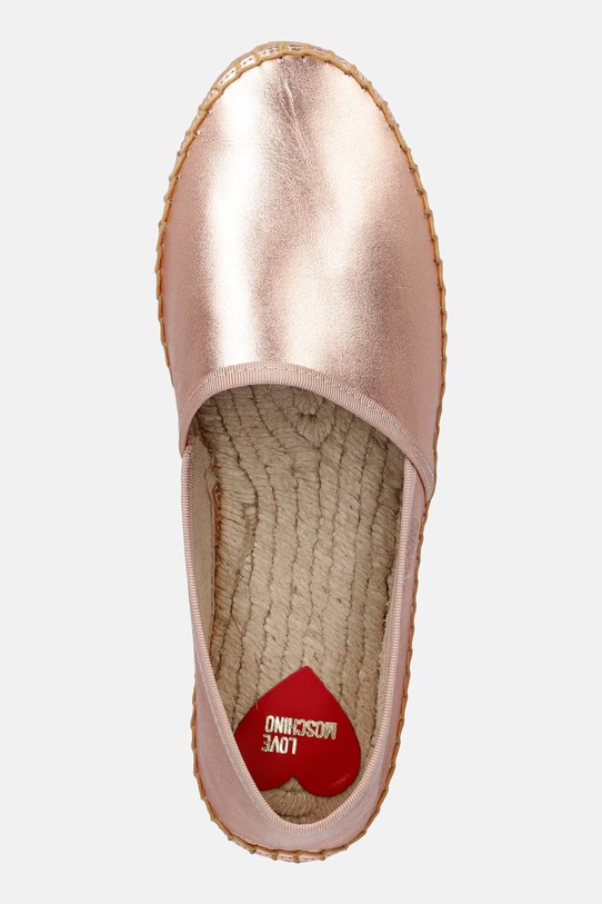 Love Moschino espadryle damskie skórzane różowy JA10572G0OIC0600