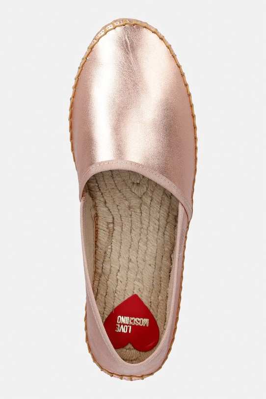 Love Moschino espadryle damskie skórzane różowy JA10572G0OIC0600