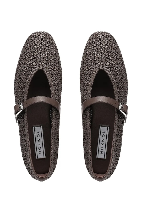 Nokwol baleriny Lova brązowy Lova.Raffia.Brown