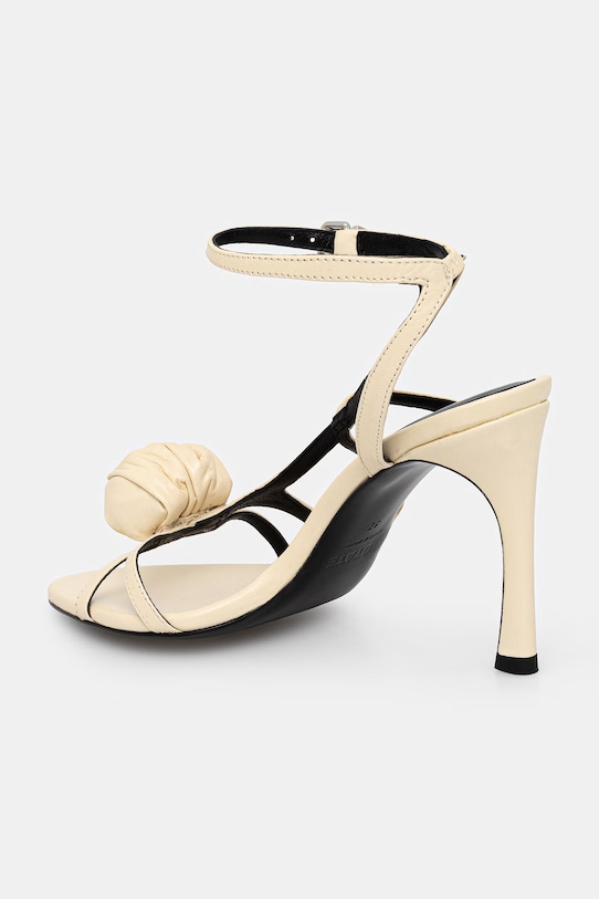 Obuwie Rotate sandały na szpilce skórzane 1161071366.1366 beżowy