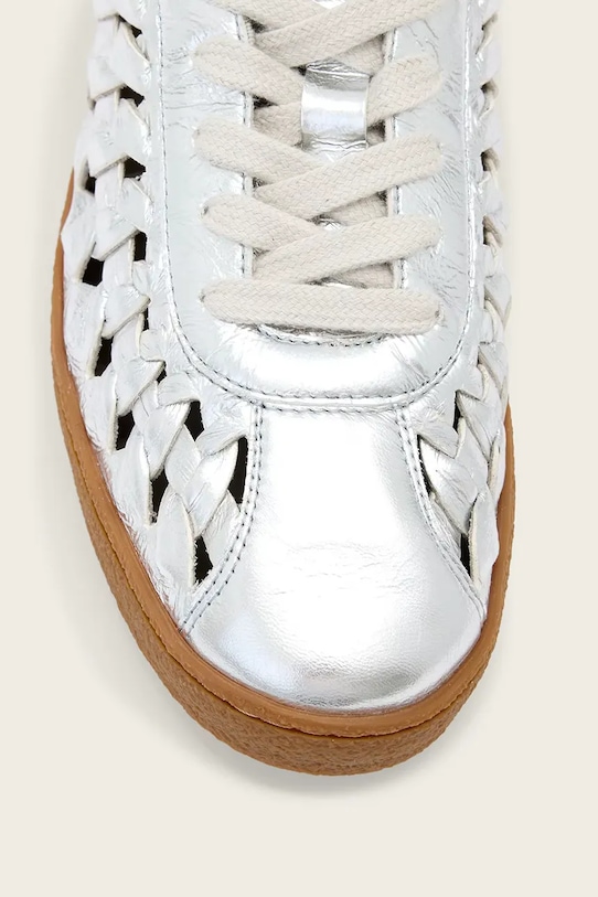 AllSaints Velma Woven Sneaker tenisky dámske kožené W141FC.SLV strieborná