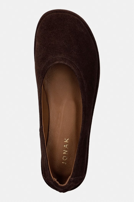 Jonak balerinke od brušene kože JANICE CROUTE smeđa 3800371.E26