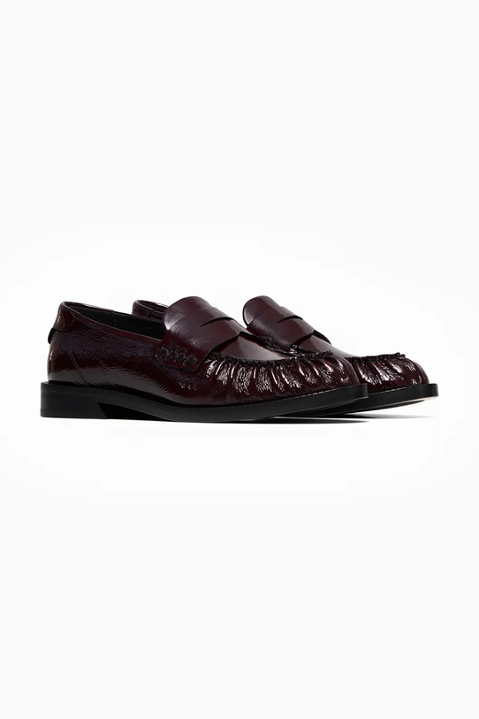 Vanda Novak mokasyny damskie skórzane Greta Glossy Ruby Greta.Glossy.Ruby bordowy SS26