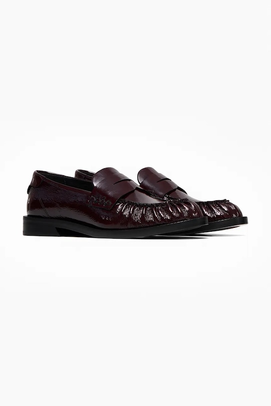 Vanda Novak mokasyny damskie skórzane Greta Glossy Ruby Greta.Glossy.Ruby bordowy SS26