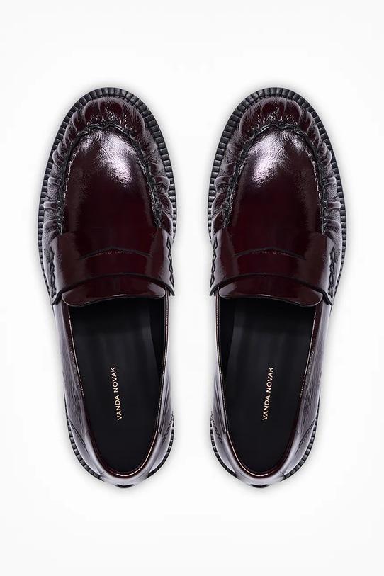 Vanda Novak mokasyny damskie skórzane Greta Glossy Ruby Greta.Glossy.Ruby
