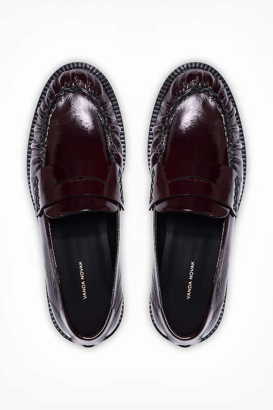 Vanda Novak mokasyny damskie skórzane Greta Glossy Ruby Greta.Glossy.Ruby