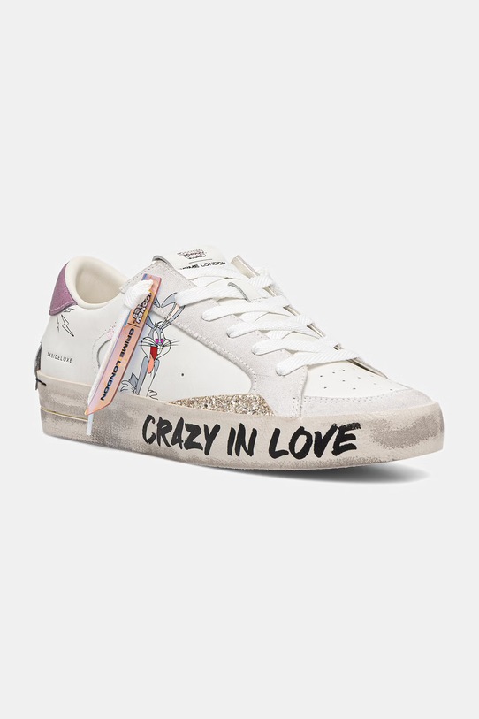 Crime London SK8 DELUXE sneakersy damskie skórzane biały 88111PP8.10