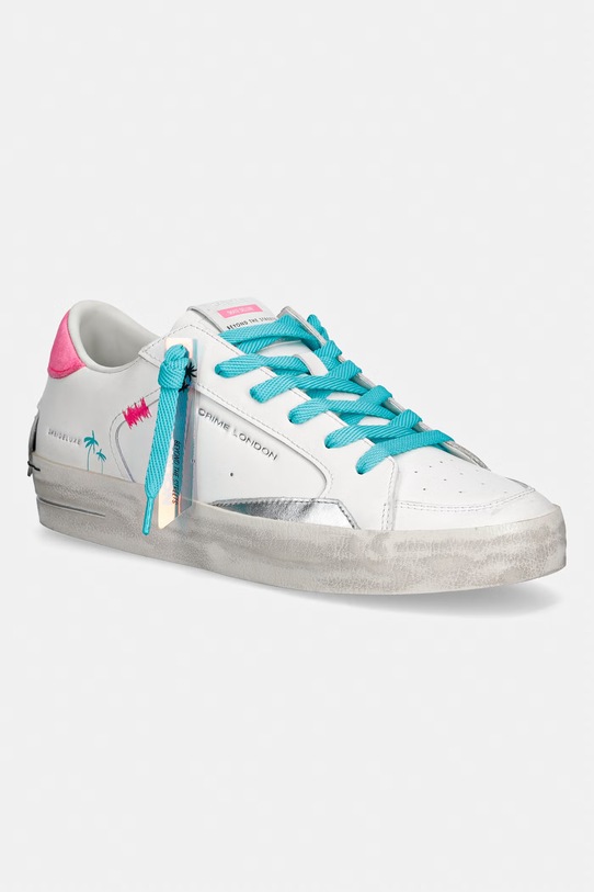 Crime London SK8 DELUXE sneakersy damskie skórzane biały 20108PP7.10