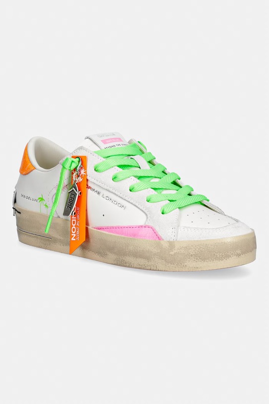 Crime London SK8 DELUXE sneakersy damskie skórzane biały 29110PP8