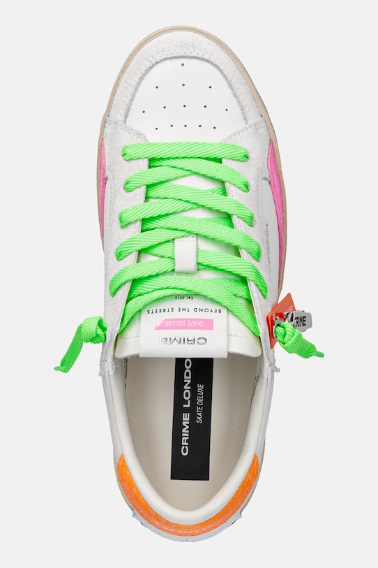 Crime London SK8 DELUXE sneakersy damskie skórzane biały 29110PP8