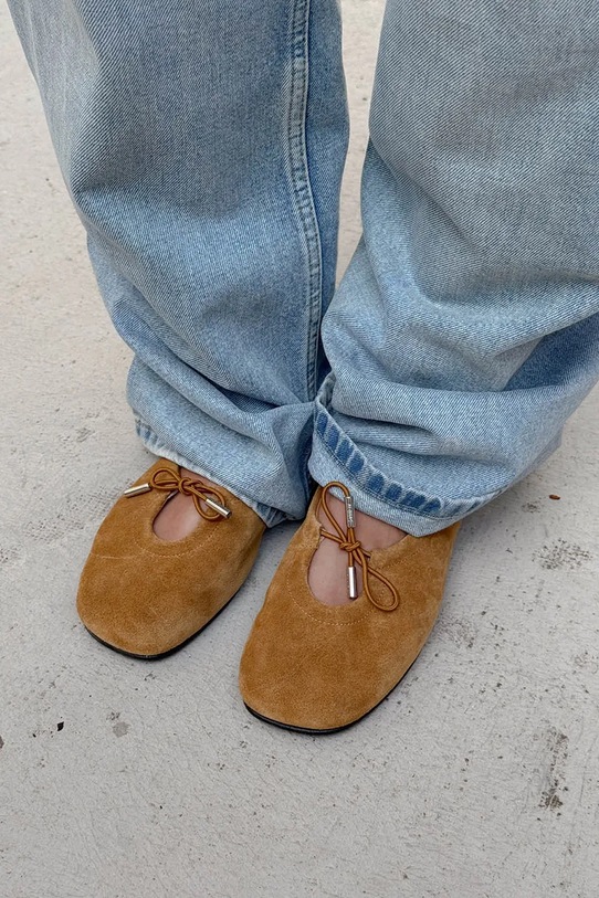 Alohas baleriny skórzane Rosalind S101273.02 brązowy