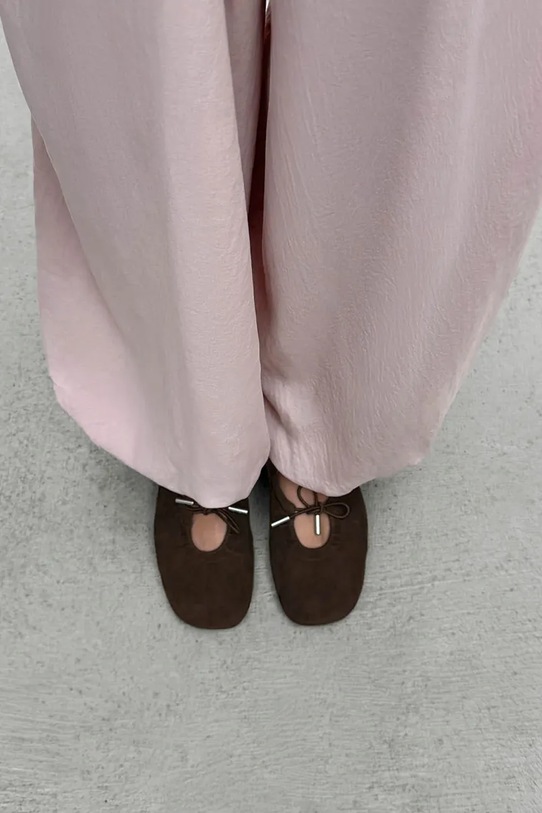 Alohas baleriny skórzane Rosalind S101411.01 brązowy