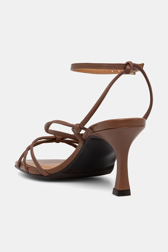 Obuwie Billi Bi sandały na wysokim obcasie skórzane A8171.076 brązowy