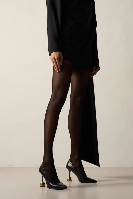 Vanda Novak szpilki skórzane Athena.Deep.Black czarny