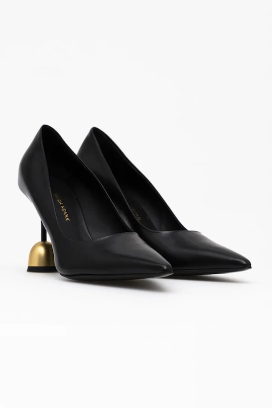 Vanda Novak szpilki skórzane Athena.Deep.Black czarny SS26