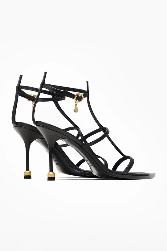 Obuwie Vanda Novak szpilki z odkrytą piętą skórzane Holly.Deep.Black czarny