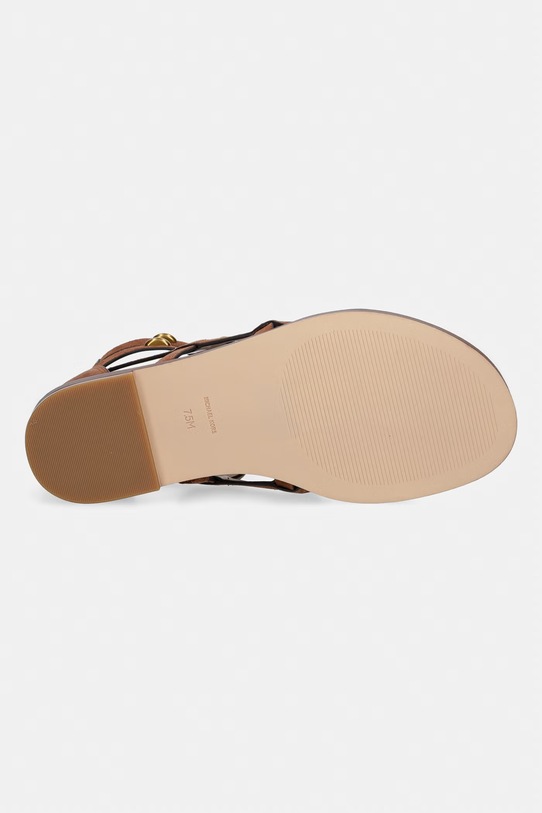 MICHAEL Michael Kors sandále rimankové dámske kožené Noa Flat Sandal 40S6NOFS1S.230 hnedá