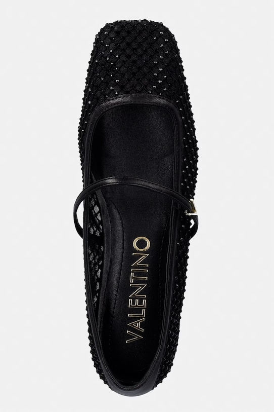 Valentino baleríny CRYSTAL čierna 91C4601STRS.BLACK