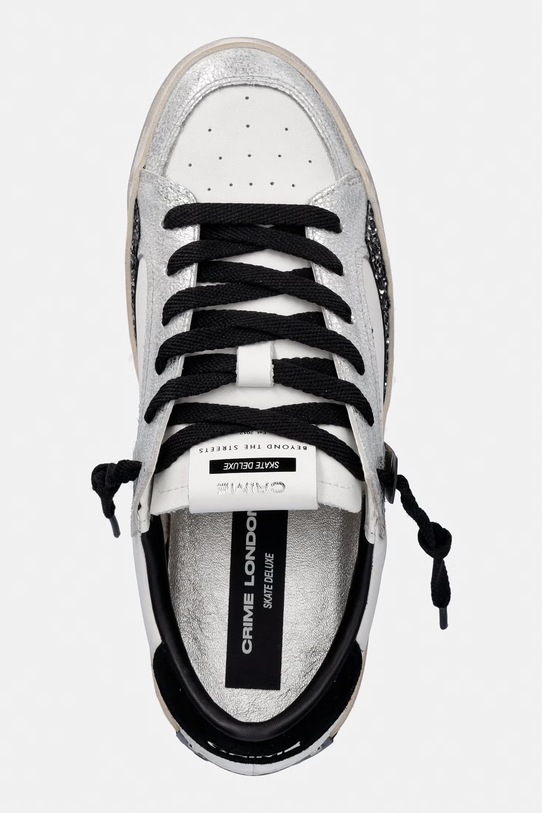 Crime London SK8 DELUXE superge ženske usnjene bela 25116II8.10