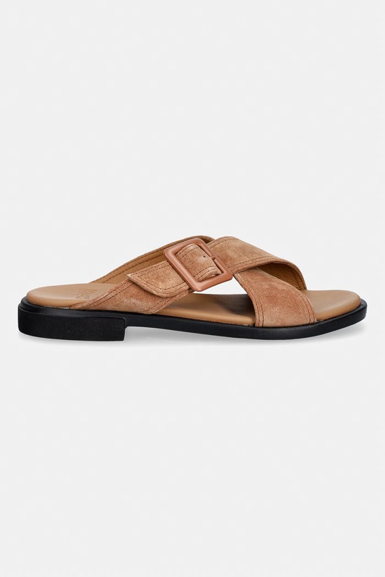 Camper papuci pentru femei, din piele întoarsă Edy K201384.007 bej SS26