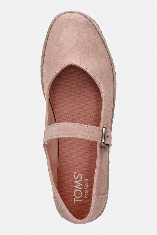 Toms espadrilky Mary Jane dámske semišové CAROLINA MARY JANE ružová 10022631.LIGHT.PINK