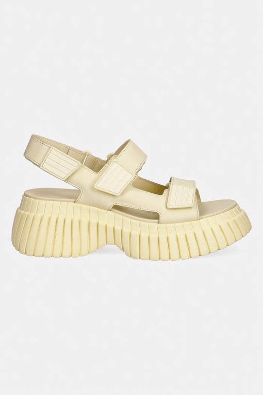 Camper sandały na platformie damskie skórzane Pix BCN K201511.011 żółty SS26