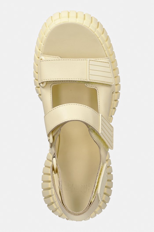 Camper sandały na platformie damskie skórzane Pix BCN żółty K201511.011