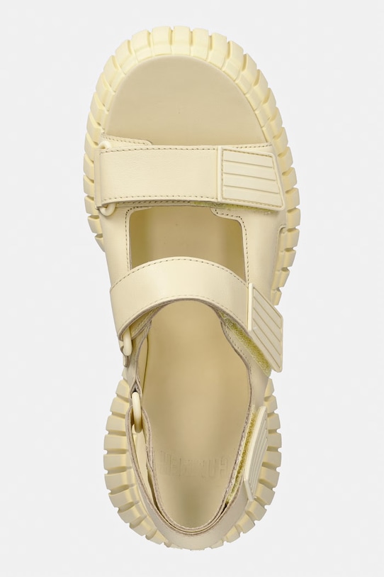 Camper sandały na platformie damskie skórzane Pix BCN żółty K201511.011