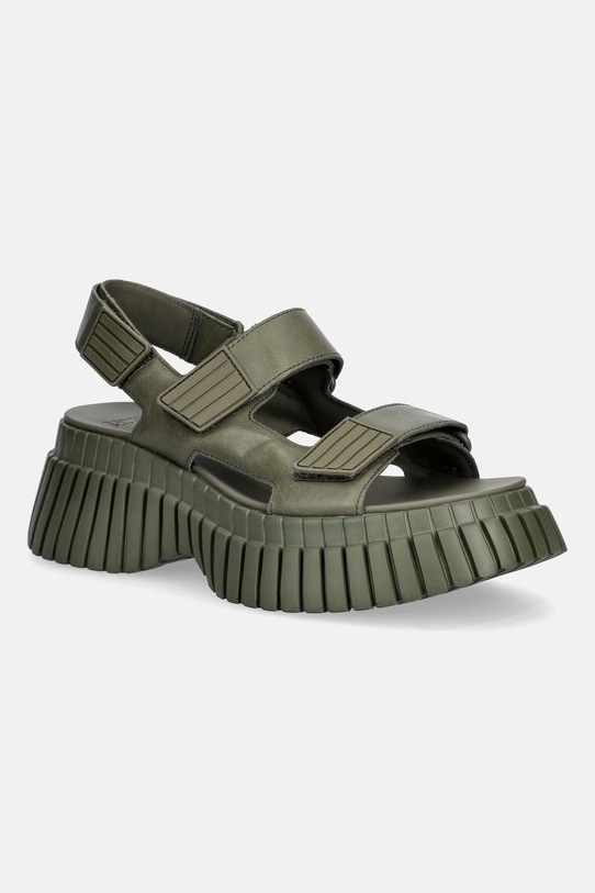 Camper sandali s platformo ženski usnjeni Pix BCN zelena K201511.012