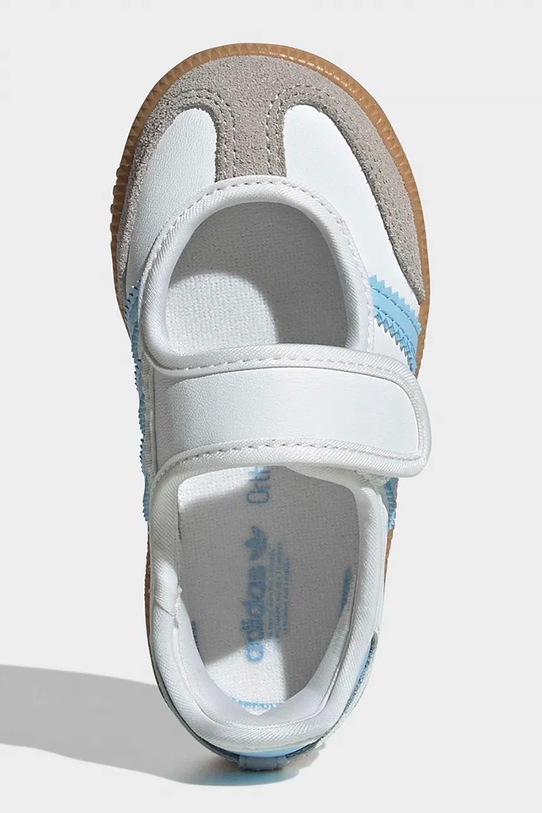 Δερμάτινες μπαλαρίνες για παιδιά adidas Originals SAMBA JANE JQ9322 λευκό