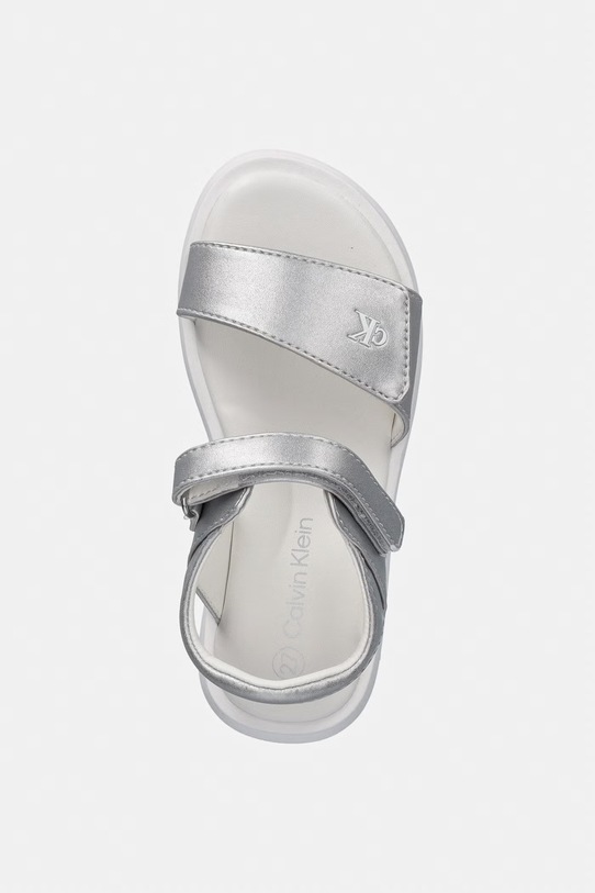Calvin Klein Jeans sandały dziecięce srebrny V1A2.83241.20.29