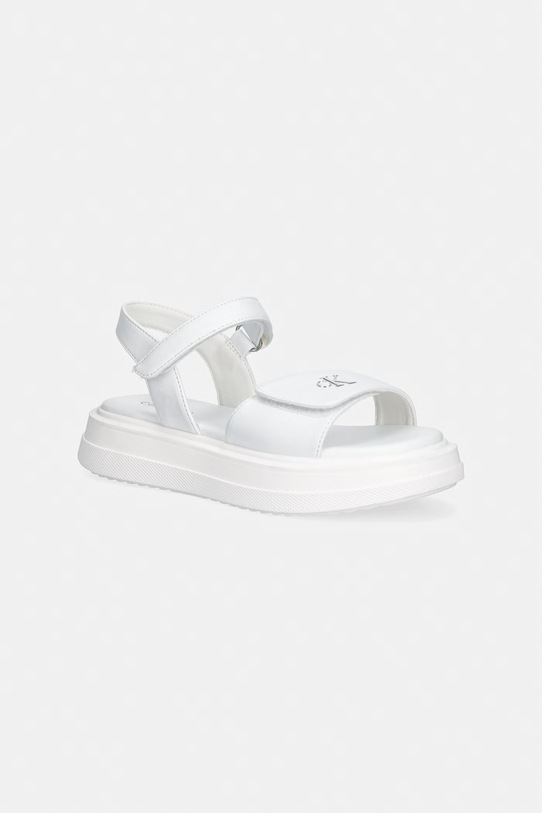 Calvin Klein Jeans sandały na platformie dziecięce biały V3A2.83251.30.34