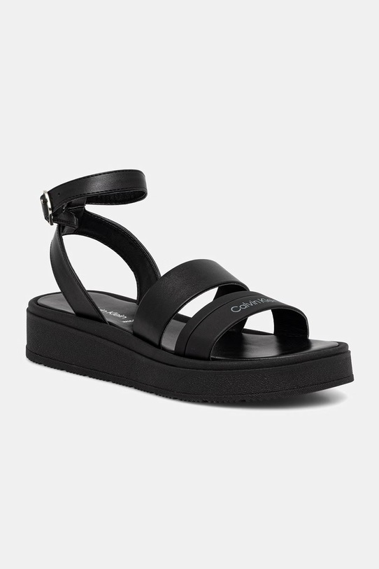 Calvin Klein Jeans sandały dziecięce imitacja skóry licowej czarny V4A2.83261.35.39