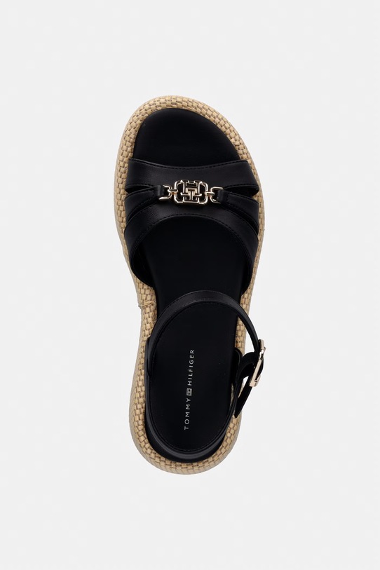 Tommy Hilfiger sandały na platformie damskie czarny T3A2.34293