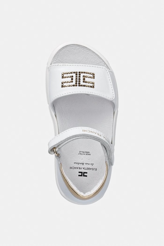 Dětské kožené sandály Elisabetta Franchi bílá F1A2.E0541