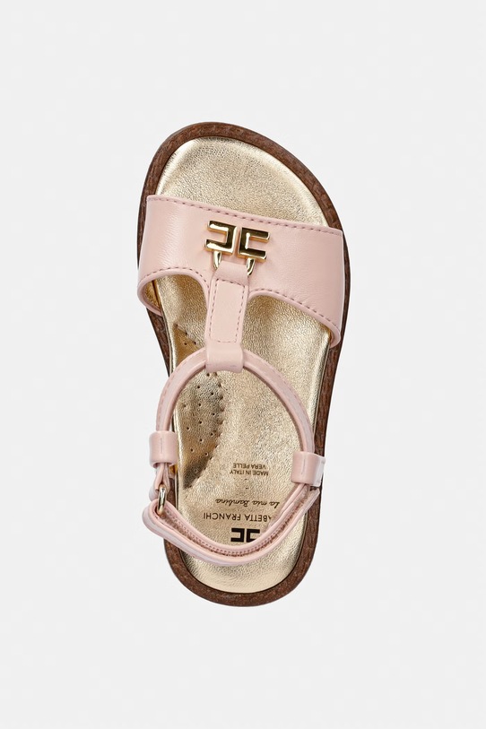 Elisabetta Franchi sandały skórzane dziecięce różowy F1A2.E0545.21.24