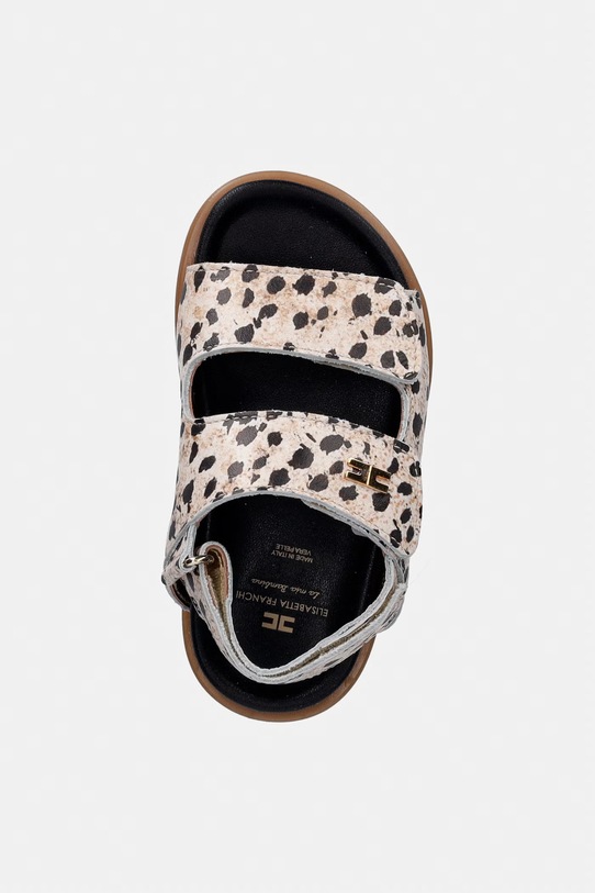 Elisabetta Franchi sandały skórzane dziecięce beżowy F1A2.E0555.20.24