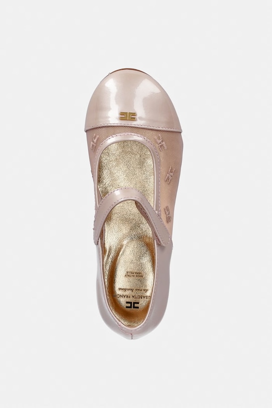 Dječje kožne balerinke Elisabetta Franchi roza F1A3.E0474.25.29