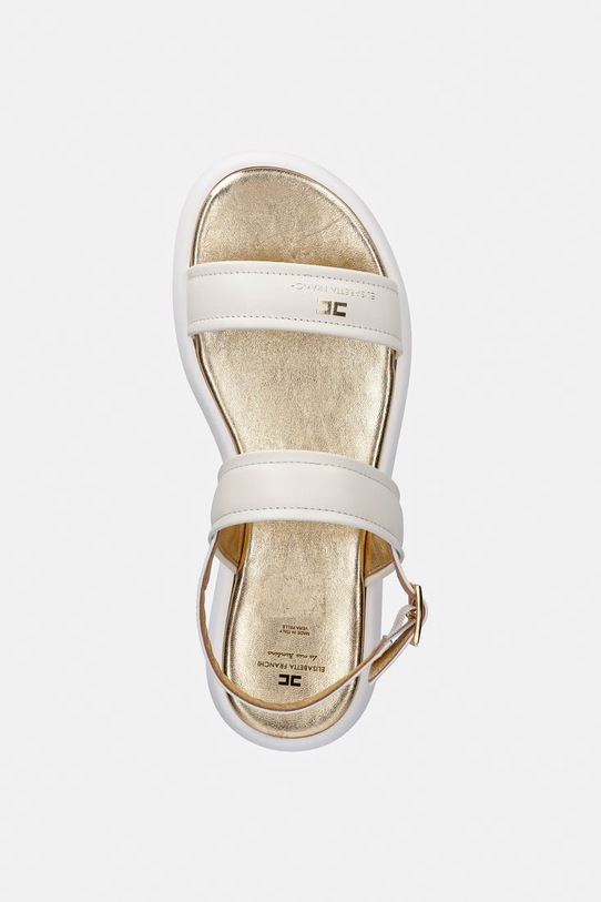 Elisabetta Franchi sandały skórzane dziecięce beżowy F4A2.E0583.35.38