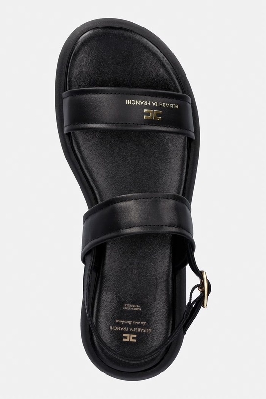 Elisabetta Franchi sandały skórzane dziecięce czarny F4A2.E0583.35.38