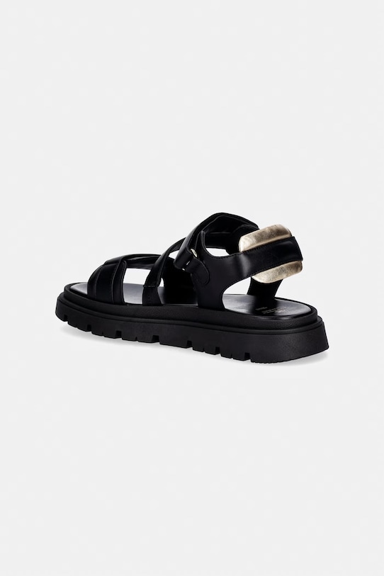 Fete Elisabetta Franchi sandale din piele pentru copii F4A2.E0586 negru