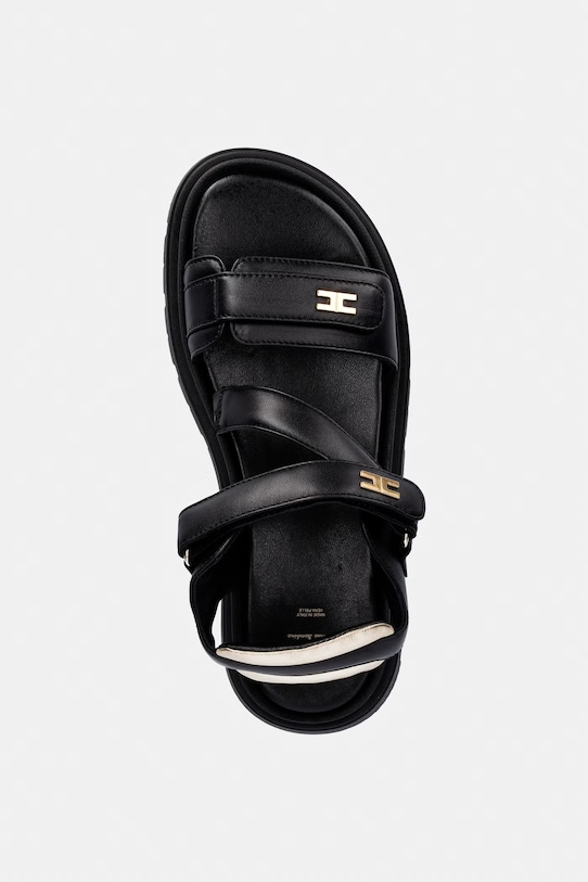 Elisabetta Franchi sandale din piele pentru copii negru F4A2.E0586