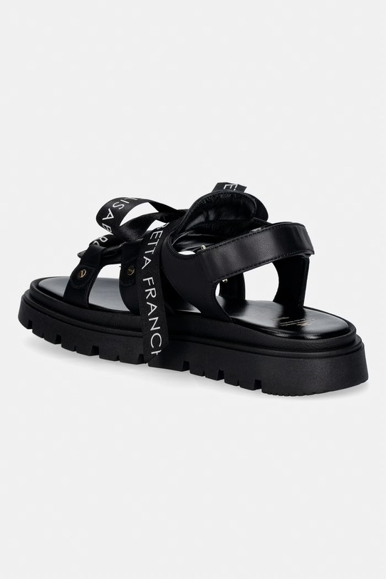DÍVKA Dětské kožené sandály Elisabetta Franchi F4A2.E0588 černá