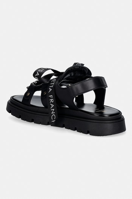 DÍVKA Dětské kožené sandály Elisabetta Franchi F4A2.E0588 černá