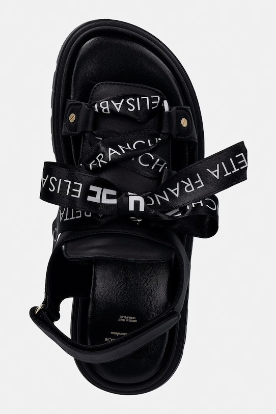 Dětské kožené sandály Elisabetta Franchi černá F4A2.E0588