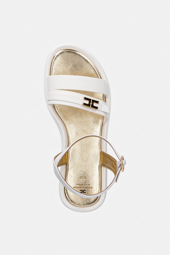Детские кожаные сандалии Elisabetta Franchi белый F4A2.E0593